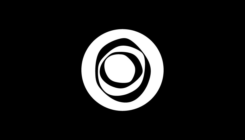 27. Efecto formal distorsivo para crear un signo singular asociado a la oncología (blanco sobre negro).
