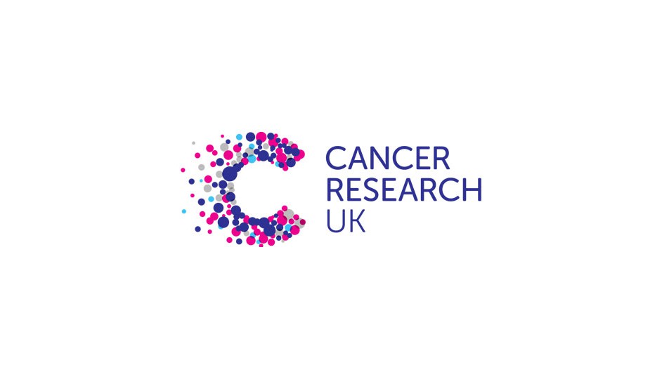 Cancer Research: sobre la base de la C, desarrolla una forma que remite a múltiples ideas asociadas.