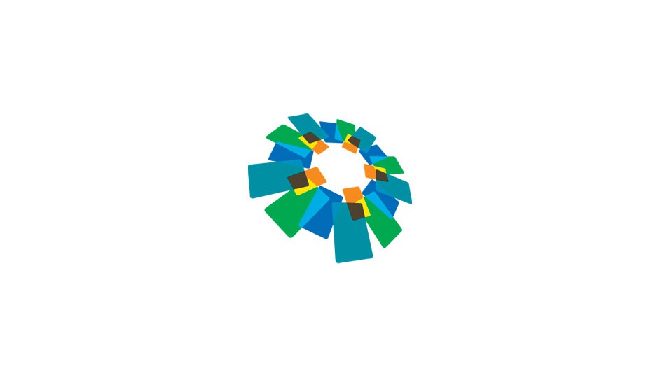 American Society of Clinical Oncology: un isotipo formalmente llamativo, referido a la tecnología.