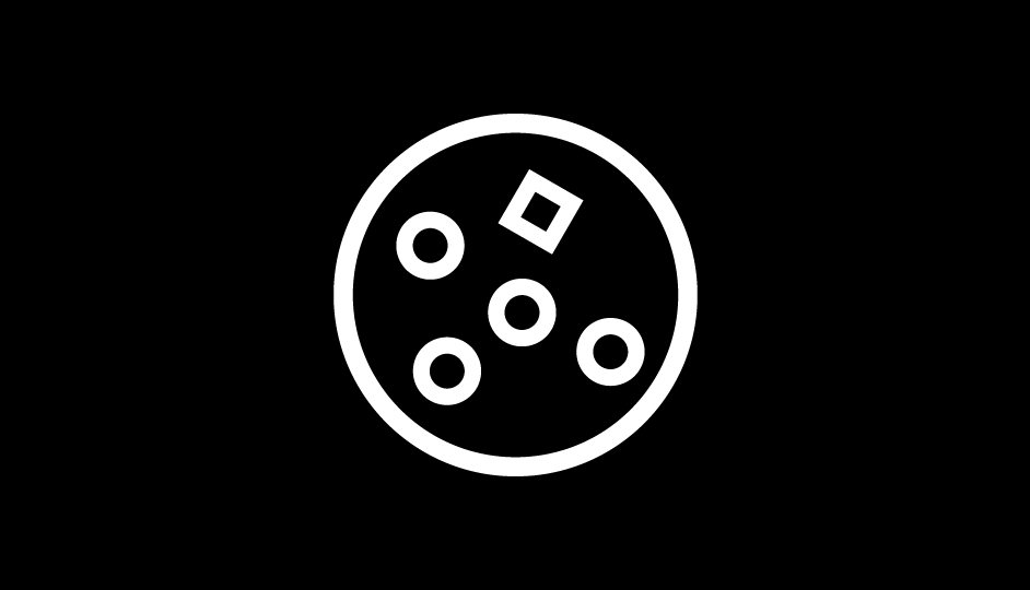35. Síntesis geométrica básica de una neoplasia (blanco sobre negro).