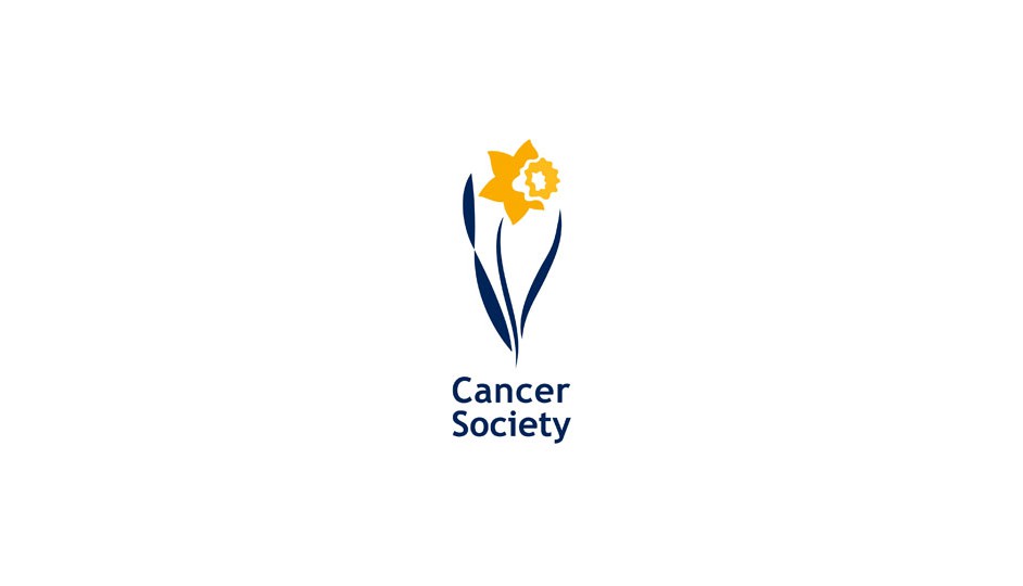 Cancer Society: isotipo que recurre una vez más a la imagen de la flor.