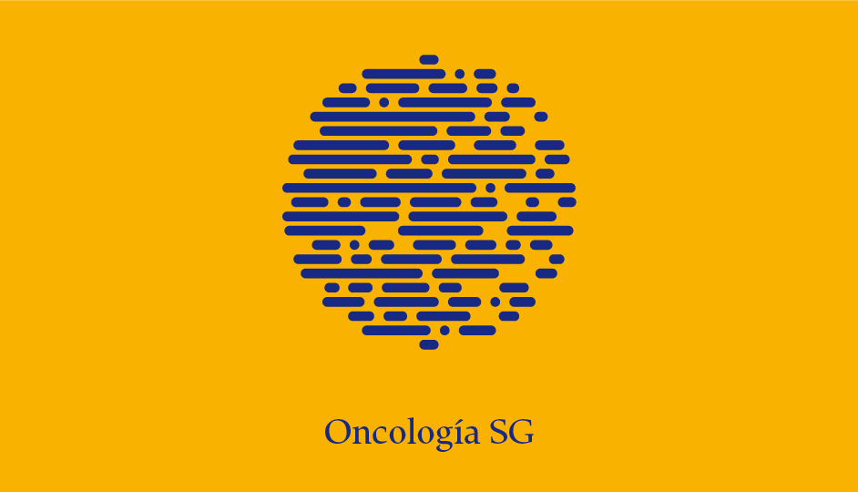 Isotipo OSG (azul sobre amarillo).